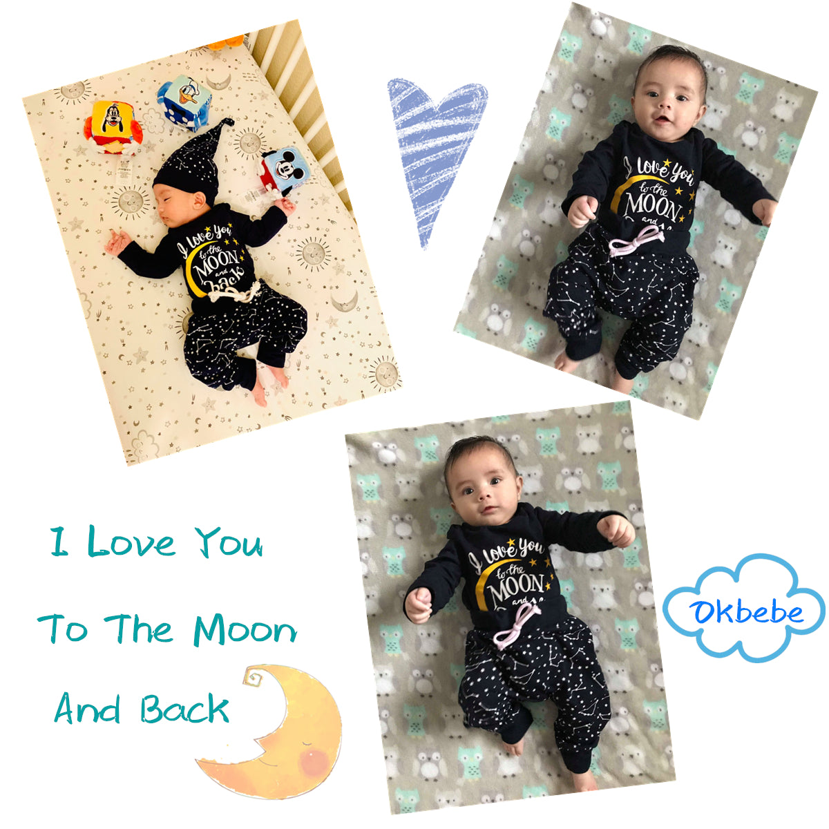 I Love You to The Moon and Back Pants Set