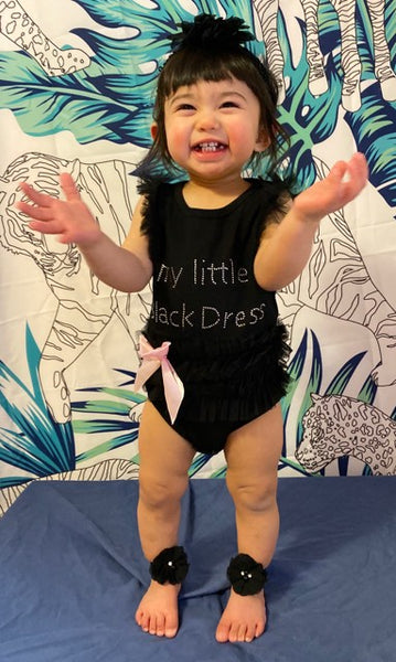 Newborn Baby Girls My Littele Black Dress Tutu Dress – bakjuno