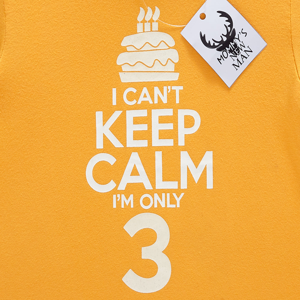 Mommy's New Man Boys Girls 3 Years Old Birthday T-shirt